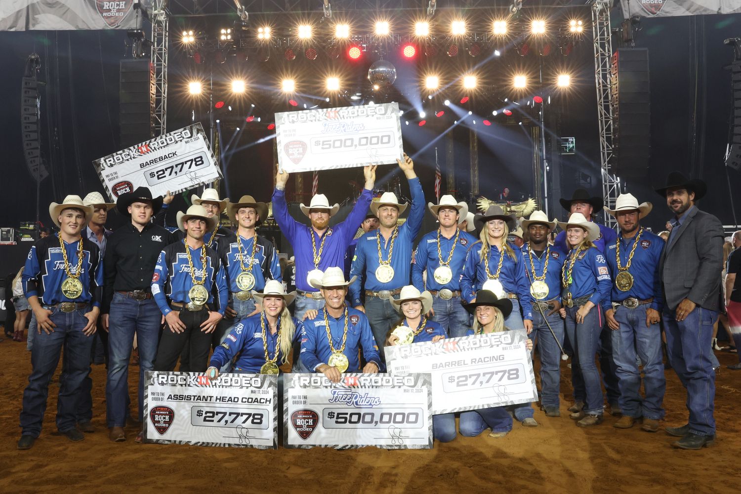 The WCRA Free Riders are taking home nearly $30K each from Kid Rock's Rock N Rodeo.