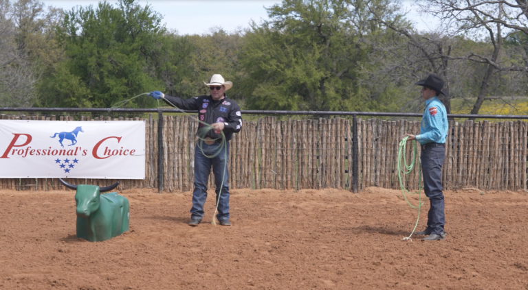 Tanner Tomlinson and Patrick Coleman roping a dummy